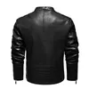 Giacca da moto da uomo Autunno Inverno Uomo Faux PU Giacche in pelle Casual ricamo Biker Coat Zipper Fleece Giacca maschile 211008