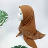 Écharpe en gros coton femmes musulmanes écharpe carrée châle malaisie arabe longue écharpe enveloppée