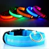 Cão de estimação Cachorrinho Colares Luminous Collar Bateria Versão da Bateria Moda Multi Cores Para Grande Médio e Pequenos 20pcs