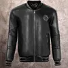 Giacca da moto in ecopelle da uomo Zipper Slim Fit Short hip hop Casual Outside Sport designer Cappotto teschio nero Biker Letters fashion luxury Abbigliamento uomo fitness