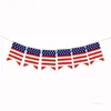 Bandeira Bandeiras Swallowtail Banners Independence Day String Flags EUA Cartas Bunting 4th of julho Decoração de festa T2I52242