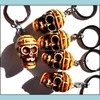 Sleutelringen Sieraden 12 Stks Mannen Skeleton Punk Rock Chain Tibetaanse Fiets SKLS Creatieve Mode Sleutelhanger Gift Drop Levering 2021 0 GO8C