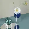 球状ガラス花瓶家装飾クリスタルフラワー花瓶ルーム装飾家の装飾結婚式の装飾水耕植柄ポット211103
