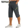 TACVASEN Below Knee Length Summer Waterproof Shorts Mens Quick Drying 3/4 Pants Hiking Walking Sports Outdoor Nylon 210806
