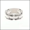 Anéis de banda joias inteiras para homens mulheres casal índice dedo presente de casamento aço inoxidável punk clássico anel de cerâmica 6246469