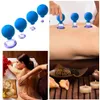 4-teiliges Glas-Gesichts-Schröpfset, Silikon-Vakuum-Saug-Massagebecher, professionelles Schröpfen, chinesische Therapie-Sets für Gesicht, Körper, Schulter-Massagegerät