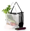 Home Storage Bags Reusable Shopping bag Fruit Vegetables Grocery Shopper Housekeeping Canvas polyester mesh tote RRD7672