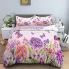 Rose Flower Duvet Set Mulheres Conjuntos de Cama 2/3 Pcs King Queen Tamanhos Imprimir CONDERTER BED Cama de linho Presentes de Mãe 210615