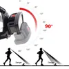 Luz branca vermelha recarregável Camping Head Fishing Headlight Hunting 18650 Lamp Toch Powerful Flashlig Headlamps