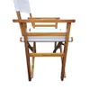 미국 주식 가든 세트 접이식 의자 나무 감독 의자 2pcs / 세트 Populus + 캔버스 A56