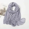 New foam cotton dot soft scarf for women fashionable and trend women's shawl scarv hot selling pakistan Muslims fringed scarf