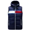 Hommes épissures gilet down manteau mode tendance tendance coupe-vent chaude chaude tondeuse veste de luxe luxe luxe slim gilet vestes