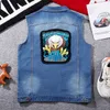 Duży rozmiar 8xl 7XL 6XL Kamizelki męskie Casual Luźna Kurtka Bez Rękawów Mężczyzna Kowboj Outdoors Waistcoat Light Blue Chubby Odzież