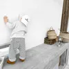 Bebek Erkek Kız Katı Tayt Toddler Çizgili PP Pantolon Küçük Çocuk Casual Harems Pantolon Çocuk Pantolon Dip Botting Pantolon Bebek Giysileri 210413