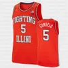 إلينوي القتال إلينوي NCAA Orange College Basketball Retro Jersey 1 Trent Frazier 2 Connor Serven 3 Jacob Grandison Curbelo Dosunmu Bezhanishvili Williams