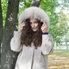 Winter Vrouwen 90% Witte Eendendons Jas Bont Kraag Hooded Lange Jas Casual Losse Dikke Warme Parkas Bovenkleding 210423