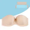 Strapless Intimates Bras Seamless Invisible Bra 1/2 Cup Push Up Soft Women Ladies Dress Wedding Party Underwear 2pcs