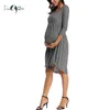 Womens Maternity Dress Long Sleeve Polka Dot Pregnant Autumn Baby Shower es Woman Clothes 210721