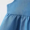 Платье Летняя джинсовая бабочка Sundress Bownot Sundress Baby Girl Одежда для одежды для девочек 6-24 м 210528
