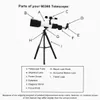 Télescope astronomique F360 / 60 mm HD Miroir céleste à 90 ° Image claire Grossissement élevé Monoculaire Vision du ciel étoilé avec trépied - Blanc