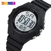 SKMEI Mens Shocksäker sportklockor Mode Mjuka män Digital Armbandsur Chrono LED Väckarklocka för Man Reloj Hombre 1715 Q0524