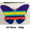 50 cm 40 cm riesige Regenbogen-Push-Blasen-Poppers, quadratisch, Mega Jumbo, super große Größe, sensorische Zappelblasen, Fingerpuzzle, Dinosaurier, Unicron, Schmetterling, G677OKR