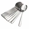 8st 8Inch rostfritt stål Middagskedar Dinner program Set bestick set för matsal kök 211012