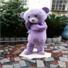 Stage Performance Purple Bear Mascotte Kostuum Halloween Kerst Cartoon Karakter Outfits Pak Reclame Folders Clothings Carnaval Unisex Volwassenen Outfit