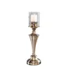 Titulares de vela Coluna de Luxo Simples Elegante Tabela Centralpiece Central de Vidro Candelabro Mariage Home Decor BS50CH