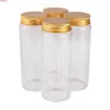 12 pieces 150ml 47*120*34mm Glass Bottles with Golden Aluminum Lid Spice Pill Container Candy Jars Vial for Wedding Giftgoods