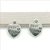 Lot 200 Stück Friend Hearts Tibetsilber Charms Anhänger zur Schmuckherstellung Ohrring Halskette Armband Schlüsselanhänger Zubehör 10*12mm DH0440