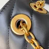 Ladies Shoulder Chain Bags New Wave Messenger Wallet Designer Handbag Soft Leather Cross Body Clutch Folding Buckle Retro Fashion L103