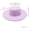 2021 Black Cap Female British Wool Hat Fashion Party Flat Top Hats Pin Fedoras Woman For A Street-Style Shooting3025