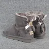 Crianças meninas meninos tornozelo inverno inverno botas de neve para crianças Quente de couro genuíno moda criança sólida sapatos de bota de cor pendant tassel du