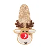 Christmas Hair Accessories Baby Girl Clips With Deer Snowflake Snowman Barrettes Hairpin Sequin Head Accessory M3857