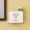 Accessories Packaging Organizers Office Wall-mounted Wood Wireless Wifi Router Storage Box Shelf Wall Hangings Bracket Cable 3 Sizes Home Decoration Rack
