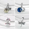 925 Sterling Silver Astronaut Moon & Star Charms Fruit Pineapple Pendant Lucky Eyes Bead Fit Bracelet For Jewelry DIY7179787
