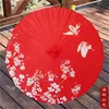 Women's Rain Chinese fengshui Silk Dance Japanese Poney Decorative Bamboo Oil Paper Umbrella parasol 210401