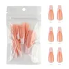 False Nails Full Cover French Press On Tips Coffin Acrylic Ballerina 20pcs Faux Ongle Fingernails Reusable Wear