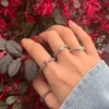 Momiji Vintage Gold Silver Color Beads Rings for Women Handmade Natural Stone Wedding Party Stretchy Lots Bulk