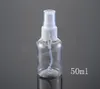 300 pcs/lot 50 ML bouteille en plastique courte PET, bouteille pulvérisateur transparente LW-A-50S