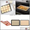 Bakeware Kitchen, Dining Bar Home Gardensile Baking Mat 16.5X11.6 Non Stick Liner For Bake Pans & Rolling Red Pins Pastry Boards Drop Delive