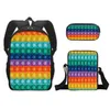 Halloween Rainbow Printed Back To School Students Schoolbag Tie Dye Fashion Kids Boys Grils Backpack Shoulder Bags Polyester Small Satchel Three Piece Suit G94F7D0