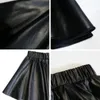 winter girls leather skirt kids Korean fashion baby children's versatile umbrella clothes P772 210622