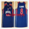 #8 Peja Stojakovic Jugoslavija National Retro Basketball Jersey broderi Sömda anpassade valfritt nummer och namn Jersey NCAA XS-6XL