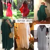 Autumn Plus Dresses Women 4xl 5xl Loose large Size O-neck White Boho Dress Long Sleeve Maxi Robe FB171 210427