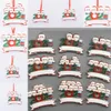 Ornamento do Natal 2021 Decorações de Natal Quarentena Personalizada Família sobrevivida de 1-9 cabeças ornamento com DIY Tree Accessories com corda DHL UPS