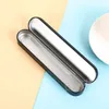 Rectangle Metal Pen Box Student Pencil Cases Solid Color Gel Pens Boxes Multifunction Storage Case School Stationery Supplies BH5575 TYJ