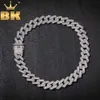 THE BLING KING 20mm Prong Catene a maglie cubane Collana di moda Gioielli Hiphop 3 file di strass Ghiacciato Collane per uomo T200113