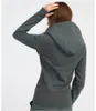 Hoodies Femininas Zipper Grosso Gola de Estado Quente Esportado Casaco de Desporto Lazer Treinamento de Yoga Running Fitness Jacket